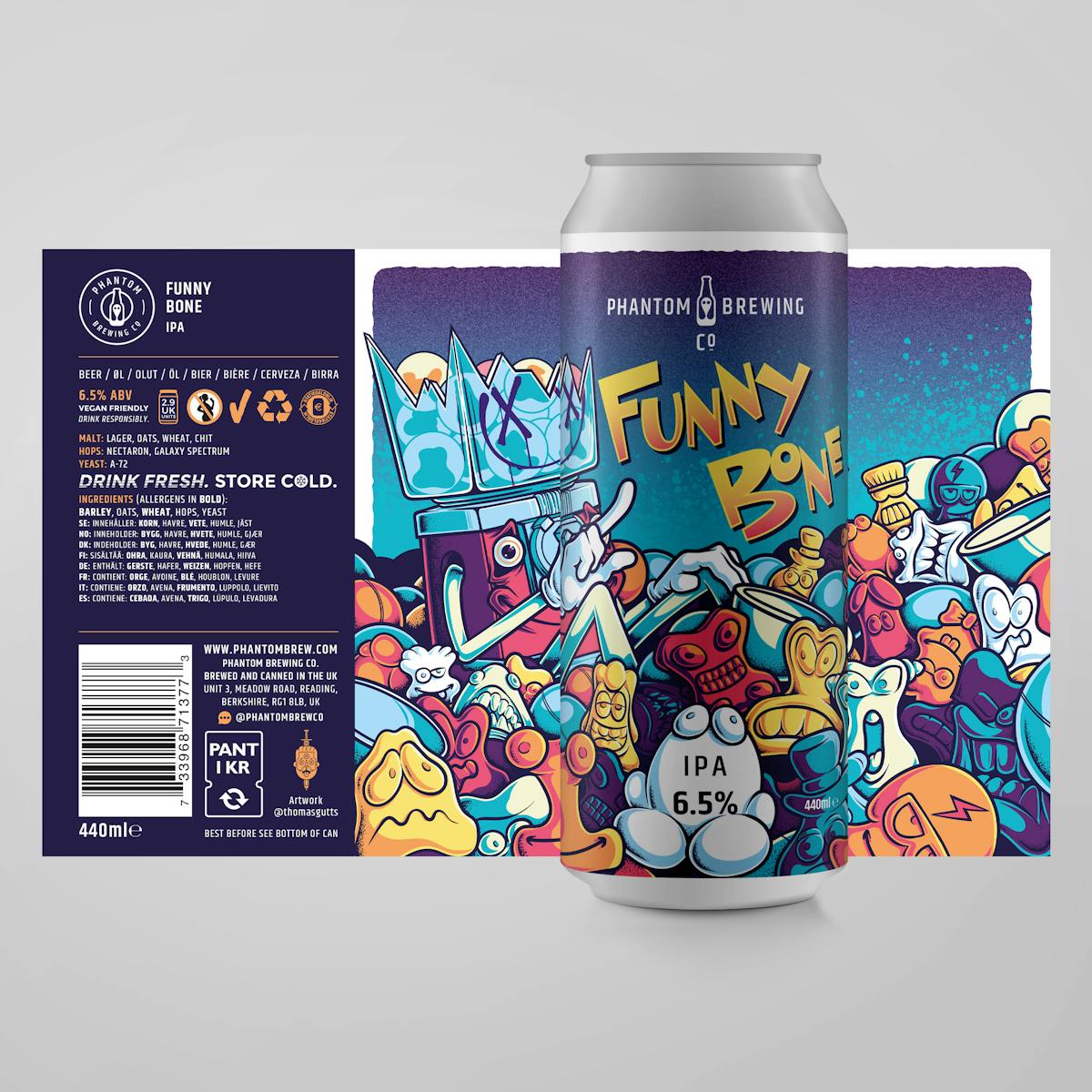 Funny Bone IPA 6.5%  Phantom, Reading Craft Beer