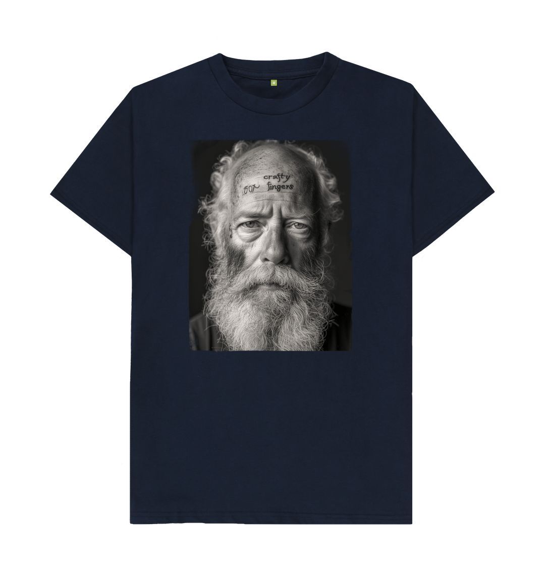Navy Blue Head Tattoo Craft Beer T-Shirt | Sailor Jerry