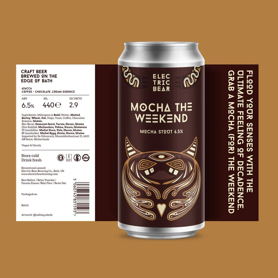 Mocha the Weekend Stout 6.5%

Electric Bear, Bath