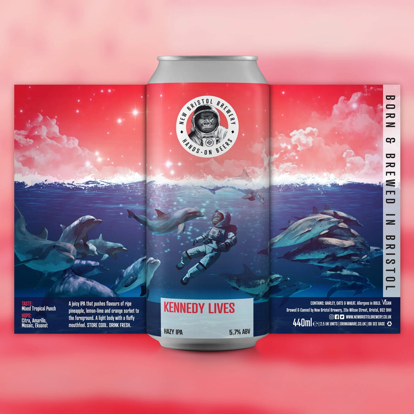 Kennedy Lives Hazy IPA 5.7% abv
New Bristol Brewery, Bristol