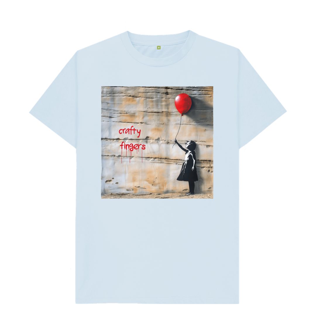 Sky Blue Crafty Artist Craft Beer T-Shitrt | Banksy Style)