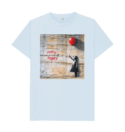 Sky Blue Crafty Artist Craft Beer T-Shitrt | Banksy Style)