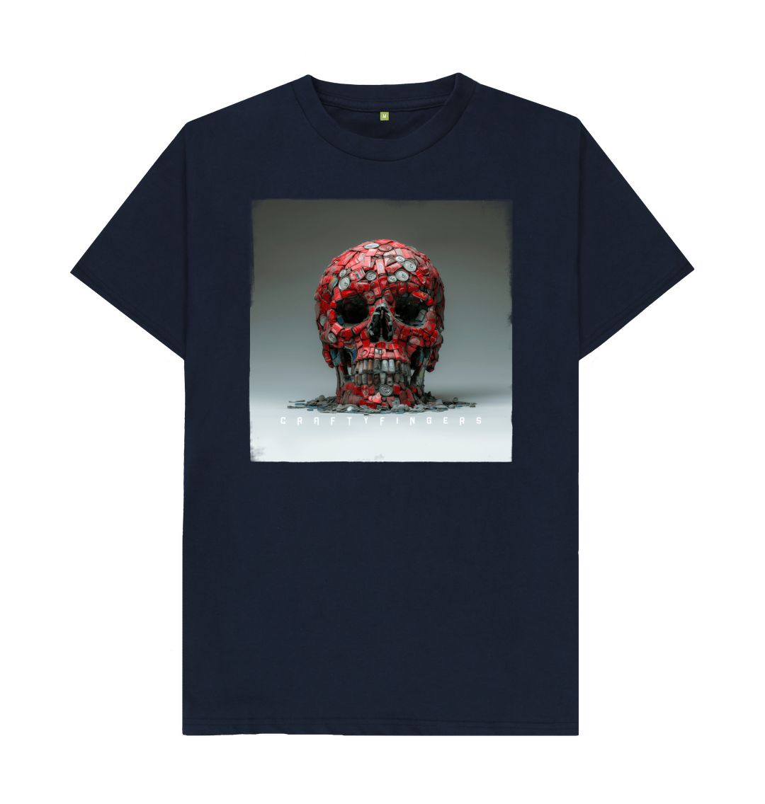 Navy Blue Crafty Skull