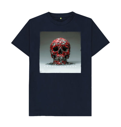 Navy Blue Crafty Skull