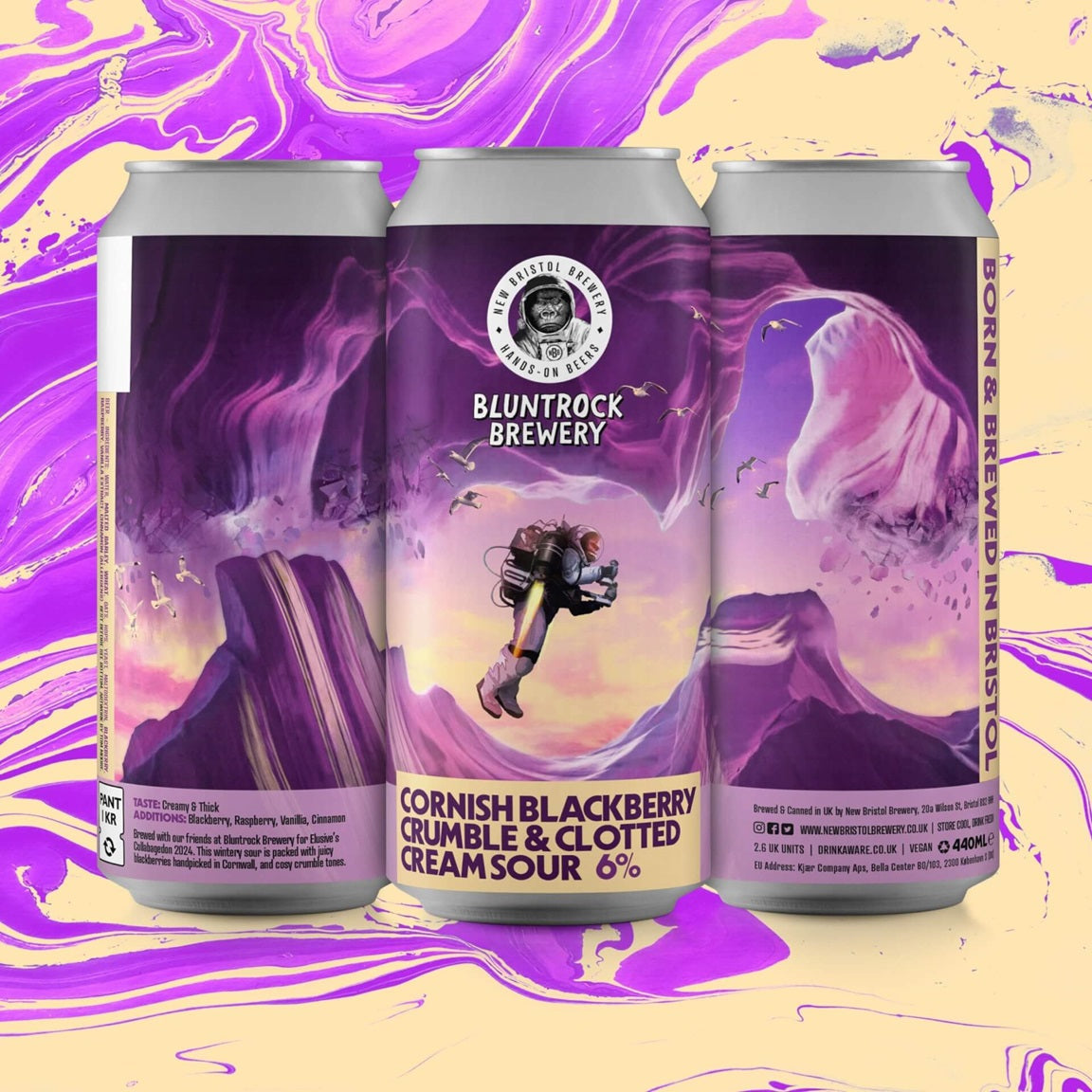 Cornish Blackberry Crumble &amp; Clotted Cream Sour 6%

New Bristol Brewery, Bristol