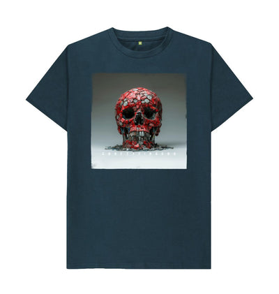 Denim Blue Crafty Skull